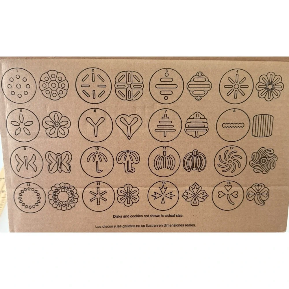 Pampered Chef Cookie Press Item#‎ 1525 With 16 Decorative Discs Complete Set